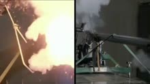 Modern steel(left) vs medieval steel(right).webm