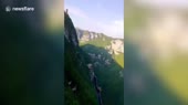 Giant swing built on Chinese cliff now in testing phase.mp4
