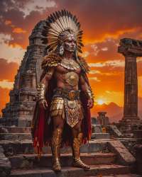 Aztek warrior in jaguar fur - 1054859562.png