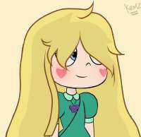 Star - blushing with messy hair by ZorayaForget123.png