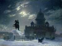 Vasilij Ivanovic Surikov - View of the Monument to Peter the Great in Senate Square St - (MeisterDrucke-236934).jpg
