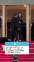 Ukrainian model is SUING Cannes Film Festival after viral security guard incident.mp4