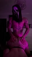 I dress as Ghostface and makes her SCREAM 😈 big booty in fishnets 💦.mp4
