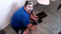 nikocado sitting on the ground crying with cake on his head.mp4