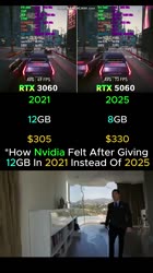 RTX 3060 vs RTX 5060 #gaming #graphicscard #rtx #tech #pc #pcbuild #amd #nvidia #intel.mp4