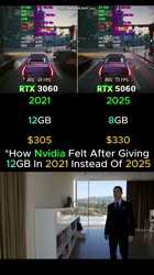 RTX 3060 vs RTX 5060 #gaming #graphicscard #rtx #tech #pc #pcbuild #amd #nvidia #intel.mp4