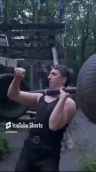 Штанга из машинных колес.mp4