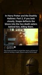 In Harry Potter and the Deathly Hallows Part 2, Snape deflects the blows.mp4