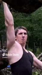 Толкнул необычную штангу из пней.mp4