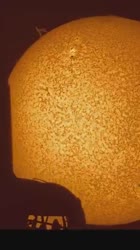 Our mighty Sun Using the H-Alpha solar filter to align the Ferris Wheel of Dubai sun flares.mp4