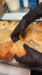 This GIANT GARLIC KNOT SANDWICH from Knapp Street Pizza in Brooklyn, NYC is INSANE! 🤯 #DEVOURPOWER.mp4