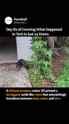 A Chinese amateur maker 3D‑printed a six‑legged, turtle‑like robot that astonishingly ... #ai [Dzq1c2GtB-w].webm