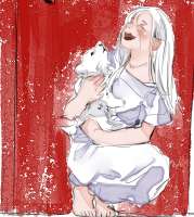 Dany with a direwolf, by @CjKhalifP.png
