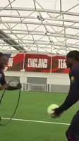 Arsenal boys Eze and Madueke messing around in England training…😂🏴.mp4