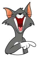 Tom and Jerry Laughing Tom Sticker.jfif