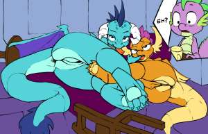 3207433 - FriendshipisMagic MyLittlePony PrincessEmber Smolder Spike finegan.jpg