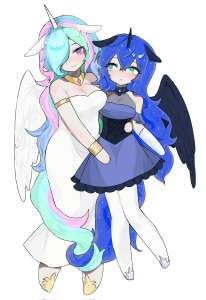3591688safeartist-colon-mlpcikprincess+celestiaprincess+lunahumang4blushingclothesdressduoduo+femaleeared+humanizationethereal+maneethereal+tail.jpg