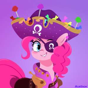 3641594safeartist-colon-isaacponypinkie+pieearth+ponyponyg4armorbandoliercandyeyepatchfemalefoodgradient+backgroundhatlinelesslollipopmarepi.png