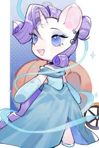 2273692safeartist-colon-kurararityponyunicornalternate+hairstylebipedalcarriagecinderellaclothescosplaycostumecrossovercutedressear+piercingfe.jpg