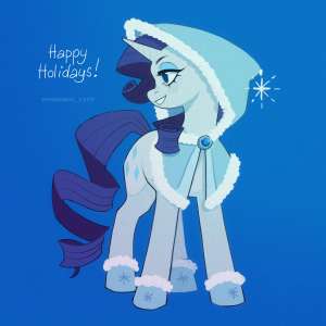 3631570safeartist-colon-vasenka1337rarityponyunicorng4christmaschristmas+2024cloakclothescoloredfemaleholidayhooded+capehornraised+hoofsolo.jpg