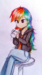 rainbow dash human coffee.jpg