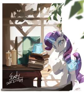 2886821safeartist-colon-fansilversolrarityponyunicornbookcandledappled+sunlightfemalemagicmaresolotelekinesis.jpg