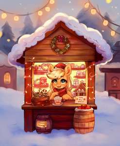 3518258safeartist-colon-polnocnykotapplejackearth+ponyponyg4blushingcandycandy+canecheek+fluffchristmaschristmas+marketchristmas+wreathclothesco.jpg