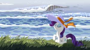 1101005safeartist-colon-amethysthornrarityponyunicorng4beacheyes+closedfemalegrasshatoceanscenerysittingsolowallpaperwater.png