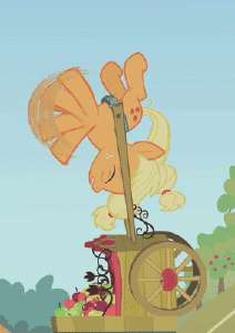 494042safesoloapplejackanimatedupvotes+galoreupside+downsuspendedsilly+ponystuckhatless.gif