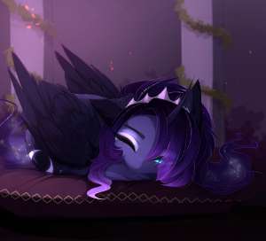 2417932safeartist-colon-magnalunaprincess+lunaalicornponyg4bedcrownfemalejewelryone+eye+closedproneregaliasleepingsolo.jpg
