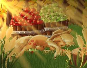 27536safesoloapplejacksleepingapplegrasstiredworkingcrepuscular+raysbarrel.jpg