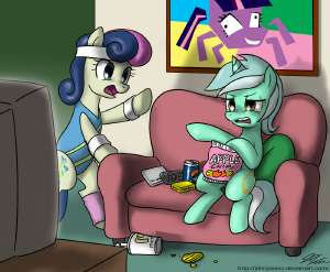 73391safeartist-colon-johnjosecobon+bonlyra+heartstringssweetie+dropstwilight+sparklecrab+ponyearth+ponyponyunicorng4chipsclothescouchcouch+po.jpg
