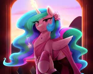 3301435safeartist-colon-thebatfangprincess+celestiaalicornhumanponyg4backlightingbalconybeautifulclothescutecutelestiadaydreamdressethereal+man.png