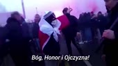 Поляки сожгли флаг Украины.mp4