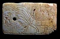 Mesopotamian - Plaque depicting Ninurta battling with a monster c1450 BC - (MeisterDrucke-253333).jpg