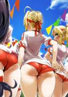 yande.re 427996 asanagi ass buruma fategrandorder gymuniform horns lancer(fateextraccc) minamotonoraikou(fategrandorder) mordred(fate) pantsu saberextra.jpg
