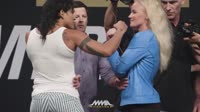 Amanda Nunes vs. Valentina Shevchenko UFC Summer Kickoff Presser Staredown - MMA Fighting.mp4