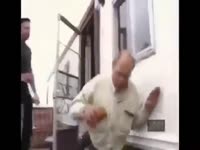 Man falls down stairs meme.mp4