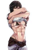 mikasa ackerman undressing abs.jpg