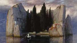 Isle-of-the-Dead-trees-stones-boat-sea-painting3840x2160.jpg