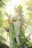 anime-girl-with-white-hair-green-dress-holding-basket-birds-generative-ai900958-44545.jpg